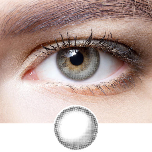 Half Moon High Glossy Gray colored contact lenses