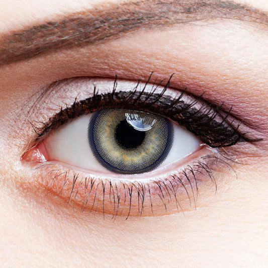 Matte Cold Brown colored contact lenses