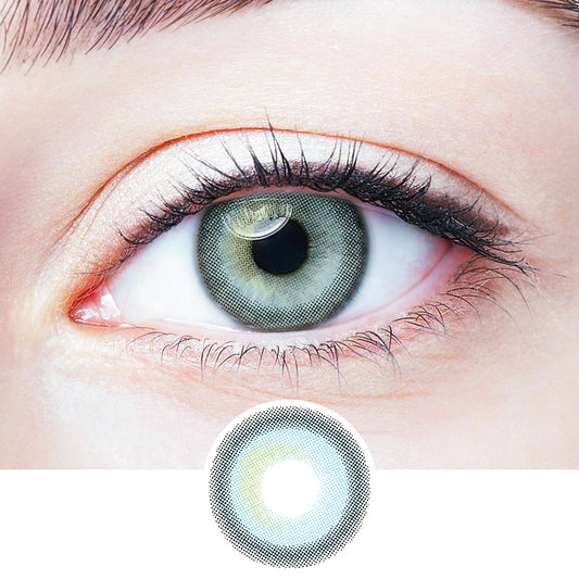 Custard Blue colored contact lenses