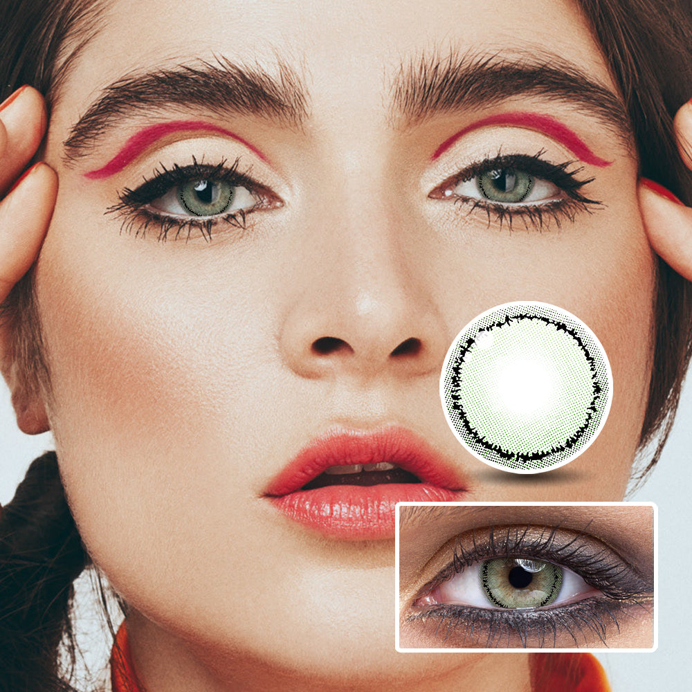 Tear Green | Moxielens Botanical Haze Colored Contacts -- Botanical Haze colored contacts | Moxielens