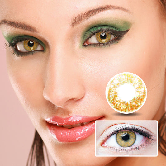 Peach Brown colored contact lenses