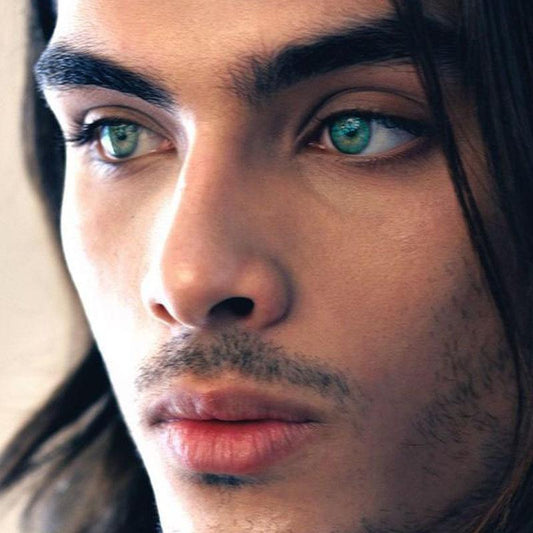 Men's Shiny Transparent Green (12 Months) colored contact lenses