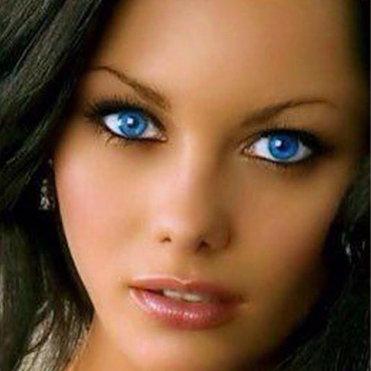 Mixed race azure (12 months) colored contact lenses