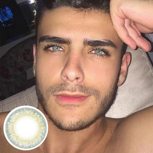 Men's mermaid tears yellow (12 months) contact lens colored contact lenses