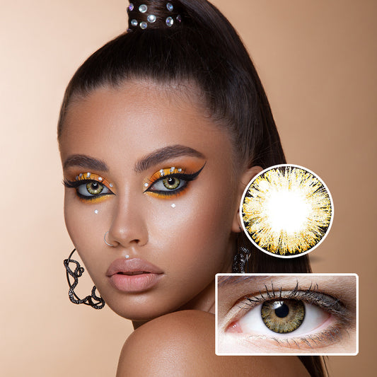 Ice Flower Brown | Moxielens Earth Glow Colored Contacts -- Earth Glow colored contacts | Moxielens