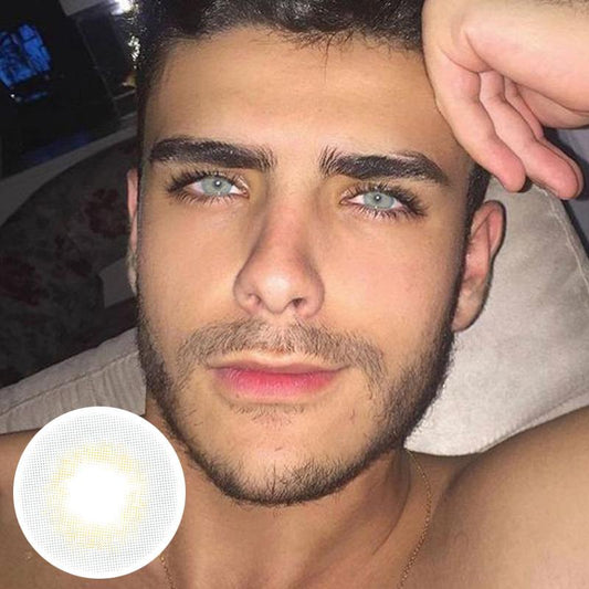 Men's gilt gold (12 months) colored contact lenses