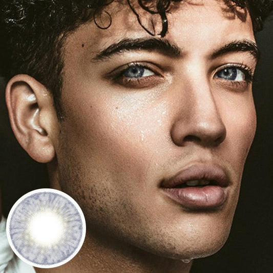 Men's blue gilt (12 months) colored contact lenses