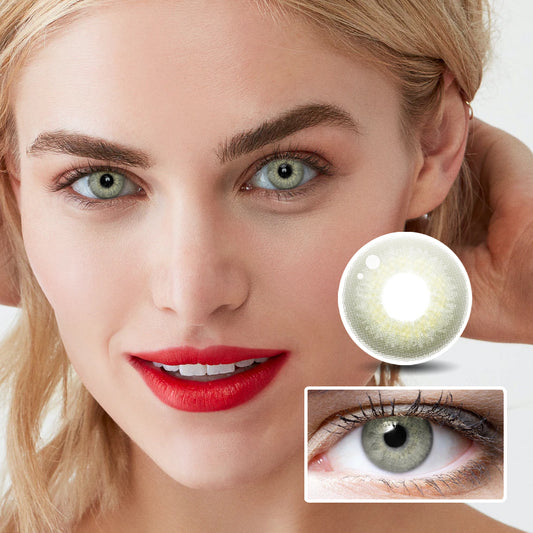 Hepburn Green colored contact lenses