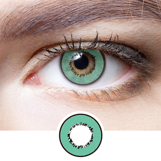 Harajuku Storm Green colored contact lenses