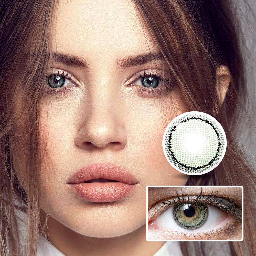 Tear Green | Moxielens Botanical Haze Colored Contacts -- Botanical Haze colored contacts | Moxielens