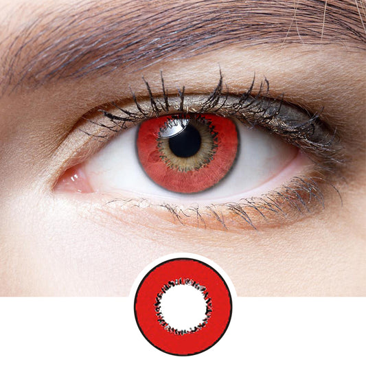 Harajuku Storm Red colored contact lenses