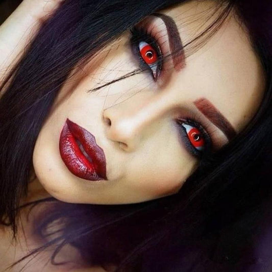 cosplay red (12 months) colored contact lenses