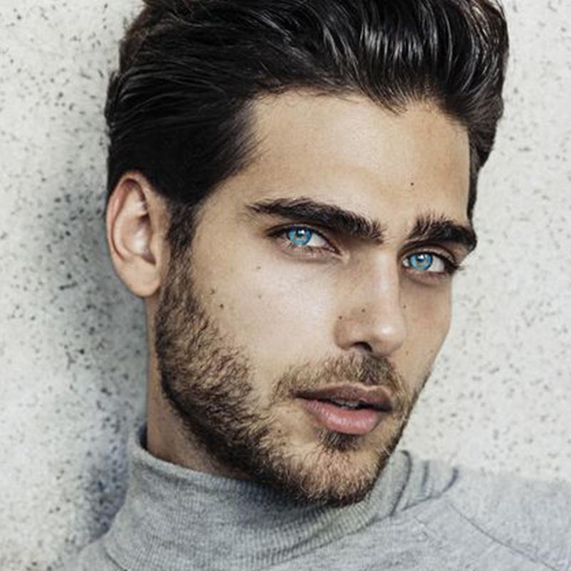 Men's bright blue-green (12 months) colored contact lenses